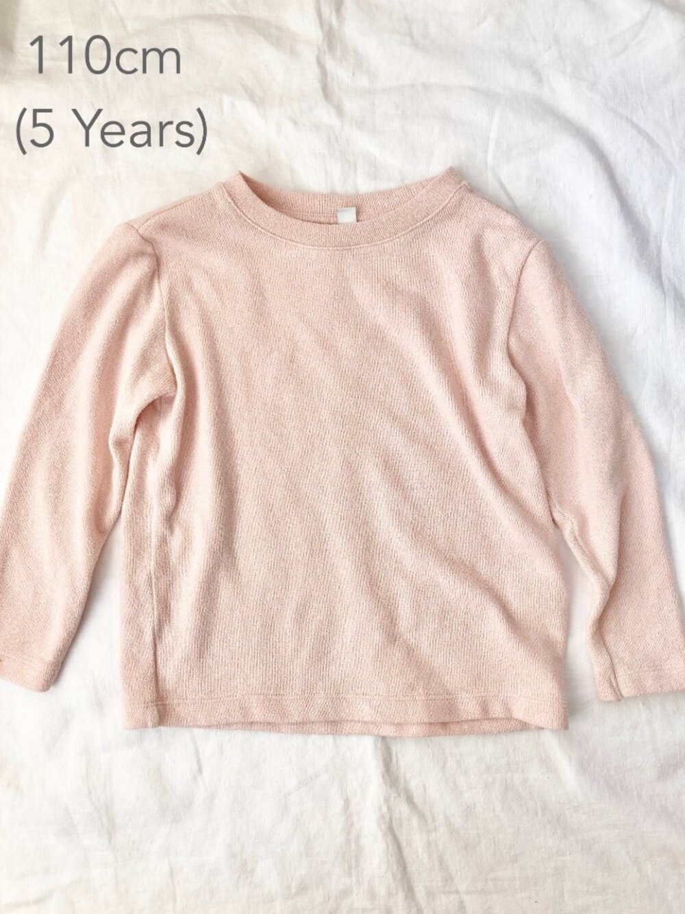 🪴5/$30 Uniqlo 110cm 3 Years Toddler Girl Long Sleeve Top Fall Winter Soft